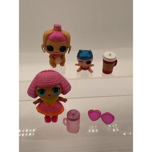 LOL Surprise Doll Set Accessories Lil Sister Pet With Cups & Glasses